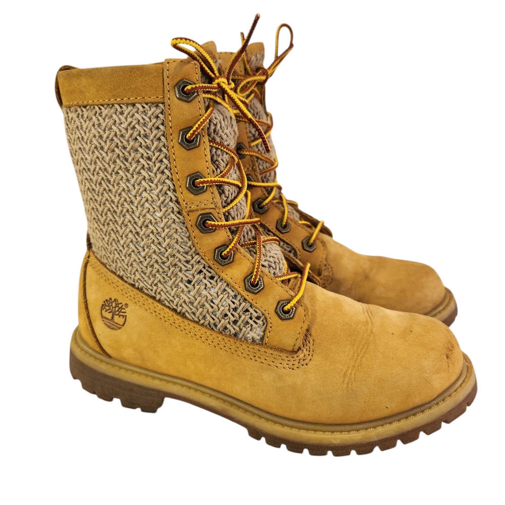 Timberland Women's Tan and Brown Combat Boots